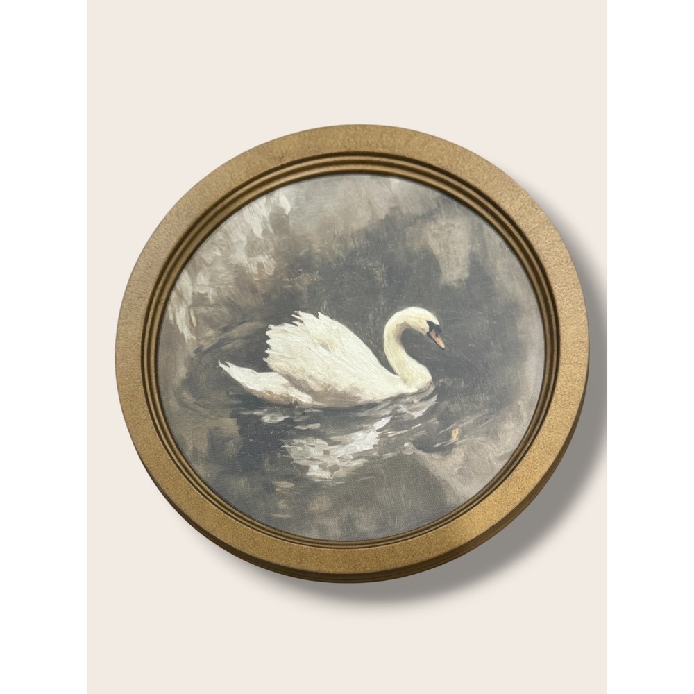 10" White Bird Round Framed Wall Art Swan - Threshold Studio McGee, Target - Picture 5 of 5